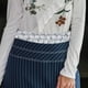 thumbnail image 5 of 1 rollo de gasa bordada, tela bordada, elemento floral decorativo., 5 of 6