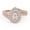 Rose Gold, variant on Bypass Double Halo Solitaire Engagement Ring for Women, IGI Certified 0.90 Carat (ctw) Pear And Round Cut Lab Grown Diamond Ring In 14K Solid Rose Gold F-G, VS-SI Quality Ring Size-7