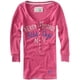 thumbnail image 1 of Aeropostale Womens Ribbed Athletic Dept Ny Henley Shirt, rosa, mediano, 1 of 1