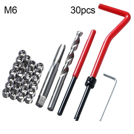 

30Pcs M5/M6/M8 Metric Thread Car Coil Drill Bit Repair Insert Tool for