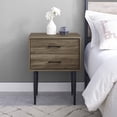 thumbnail image 3 of Walker Edison Mid-Century Modern Two-Drawer Nightstand, Slate, 3 of 20