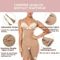 thumbnail image 3 of COMFREE Shapewear for Women Tummy Control Seamless Fajas Colombianas Bodysuit Open Bust Mid Thigh Body Shaper, 3 of 7