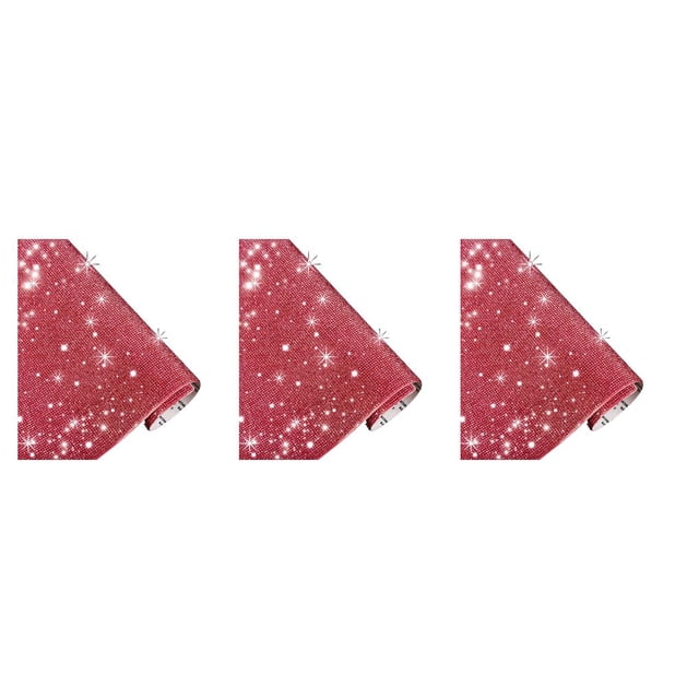 Speravity Cinta de diamantes de imitación con pegatina de buena artesanía suministros decorativos decoraciones de coche para teléfono montó rojo (12*20 Type1 NO1