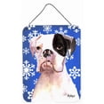 thumbnail image 1 of Carolines Treasures RDR3003DS1216 Cooper Winter Snowflakes Boxer Aluminium Metal Wall Or Door Hanging Prints, 1 of 1