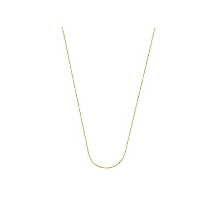 14k Yellow Gold Light Rope Chain 0.6mm 18-inch