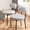 Gray, variant on SWEETCRISPY Dining Chairs, Upholstered with Boucle Fabric, Ergonomic Backrest, Matte Black Metal Legs, Set of 2, Gray