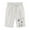 White, variant on Women's Summer Elastic Waist Knee Length Dandelion Print Casual Loose Plus Size Bermuda Shorts for Women with Drawstring Pockets
