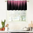 thumbnail image 3 of Pink and Black Kitchen Valance Curtain for Window Ombre Abstract Girly Modern Art Fun Small Short Home Living Room Bedroom Bathroom Drapes Fabric 1 Panel, 52" W x 18" L, Gradient, 3 of 6