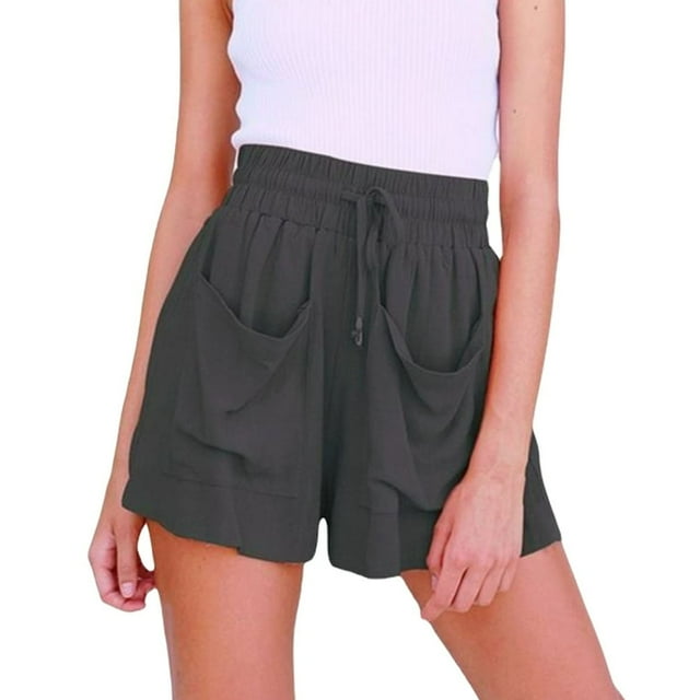 Women Shorts Summer High Casual Drawstring Running Shorts