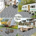 Yamaziot Large 9'x12' Reversible Outdoor Patio Rug, RV & Camping Mat