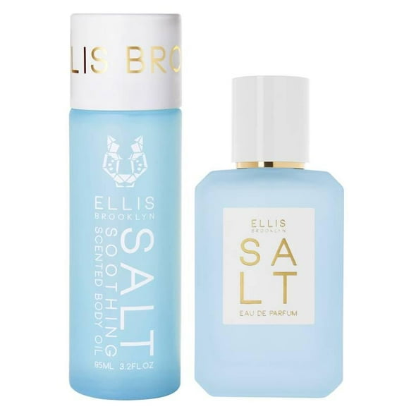 Ellis Brooklyn Sel Eau de Parfum & Huile pour le Corps - Parfum Propre & Huiles Corporelles Parfumées pour Femmes, Ylang Ylang, Ambre, & Bois de Santal