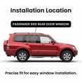 thumbnail image 3 of Passenger Right Side Rear Door Window Door Glass Compatible with Mitsubishi Montero 2001-2006 Models, 3 of 7