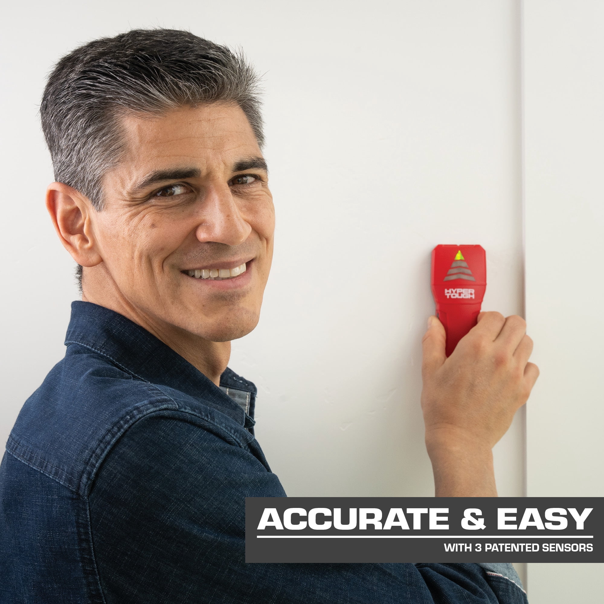 Hyper Tough 3-Sensor LED Electronic Stud Finder