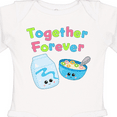 thumbnail image 4 of Inktastic Together Forever- Milk and Cereal Boys or Girls Long Sleeve Baby Bodysuit, 4 of 5