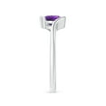 thumbnail image 3 of ANGARA Natural 0.8 Ct. Amethyst Solitaire Ring in 14K White Gold for Women (Ring Size: 11.5), 3 of 9