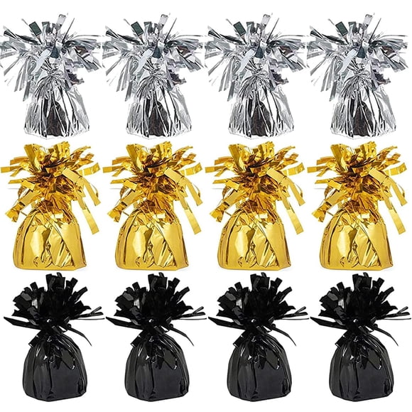 Pesas metálicas para globos The Dreidel Company, 14 cm, paquete de 12
