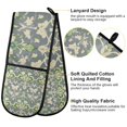 thumbnail image 2 of Yayeee Double Oven Mitt Kitchen Heat Resistant Baking 35" x7" Quilted Glove, Beige Floral, 2 of 6