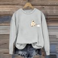 thumbnail image 2 of WEAIXIMIUNG Chandails en Molleton Personnalisés pour Femmes Chandails en Molleton pour Femmes Automne Visage de Citrouille Tee Léger Pull Tops Imprimé Rétro Chandail en Molleton, 2 of 4