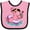 Pink and Black, variant on Inktastic Flamingo with Sunglasses Pool Float and Drink Boys or Girls Baby Bib