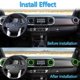 thumbnail image 5 of Para Tacoma 2016-2023 A/C Anillo de ventilación Cubierta interior Salida de aire acondicionado Decoración de embellecedor Accesorios Toyota Tacoma Kit de 4 piezas -Verde, 5 of 5