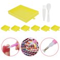 thumbnail image 3 of Cuadros Decorativos Bordado de diamantes bandeja grande trabajo hecho a mano almacenamiento de cuentas DIY herramientas grandes (amarillo) Wdftyju embutido en tela, 3 of 9