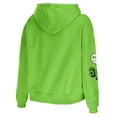 thumbnail image 3 of Women's WEAR by Erin Andrews Neon Green Seattle Seahawks Plus Size Modest Cropped Pullover Hoodie, 3 of 3