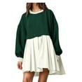thumbnail image 1 of Robe Ligne A avec Col et Couleur Contrastée pour Femmes Style Décontracté de Printemps, 1 of 2