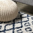 thumbnail image 5 of JONATHAN Y LONDON SHAG 2 x 8 Runner Rug, Algaida Moroccan Diamond - Beige/Navy, SHG104B-28, 5 of 8