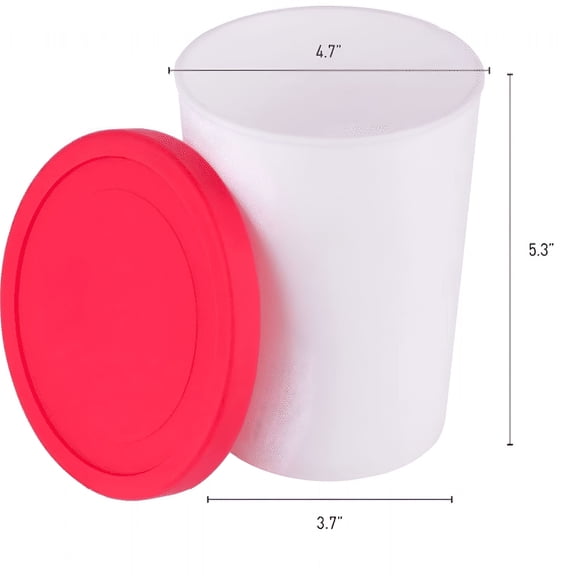 BPPEG Home Ice Cream Freezer Storage Containers Set of 2 with Silicone Lids