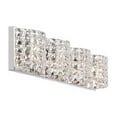 thumbnail image 6 of Vienna Full Spectrum Cesenna Modern Wall Light Chrome Hardwire 35 1/2" 4-Light Fixture Clear Crystal for Bedroom Bathroom Vanity Reading Living Room, 6 of 7