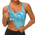 thumbnail image 3 of Uemuo Different Color Fishing Bait Pattern Women's Sports Bra - High Impact Support, Breathable, and Comfortable Athletic Bra for Running, Yoga, and Workouts, 3 of 9