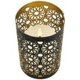 thumbnail image 6 of Northlight Laser-Cut Iron Votive Candle Holders - 6.25" - Black and Gold Finish - Set of 3, 6 of 6