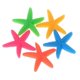 thumbnail image 1 of 5-piece Aquarium Artificial Starfish Polyresin Seastars Simulation Ornament, 1 of 5