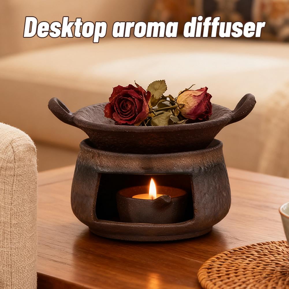 Ceramic Aromatherapy Stove Essential Oil Burner, Aromatherapy Kit,2026 Handmade Zen Incense Burner Kit for Home Office, Tea Light Candle Holders Teapot Warmer for Meditation
