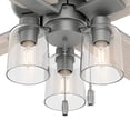 thumbnail image 6 of Hunter Fan Company Pelston 44" Small Room Ceiling Fan w/ LED Light, Silver, 6 of 8