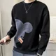 thumbnail image 3 of Sudadera con capucha y cuello redondo para hombre, sin capucha, color blanco, corte ajustado, ropa para hombre, cuello redondo, gráfico, ofertas al por mayor, cálidas, 3 of 5
