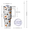 thumbnail image 2 of Halloween Witch Hats Pumpkins and Spider Webs Tumbler with Handle and Lid,40oz Double Wall Vacuum Insulated Tumbler,Cups Gift for Women and Men, 2 of 7