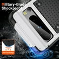 thumbnail image 7 of Nalacover Google Pixel 8 Pro Case, Heavy Duty 3 in 1 Rugged Shockproof Rugged Silicone Hybrid Hard PC Soft TPU Bumper Camera Raised Drop Protective Girls Women Boy Men Phone Covers, White, 7 of 7