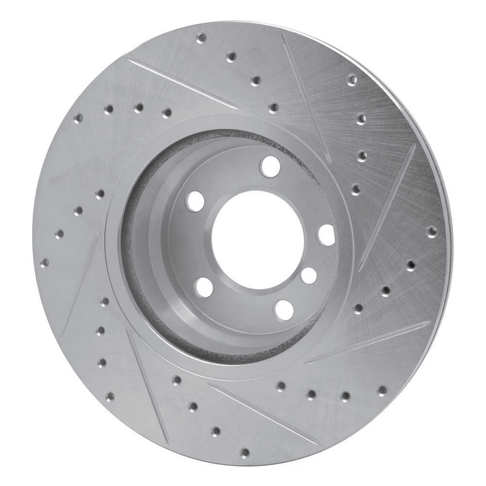 Dynamic Friction Company 631-31121L DFC Brake Rotor - Drilled And Slotted - Silver