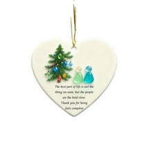 Beautynvta Heart-Shaped Sea Glass Friendship Decor, Christmas Tree Hanging Ornaments, Handmade Friendship Keepsake Ornament, Gift for Best Friends