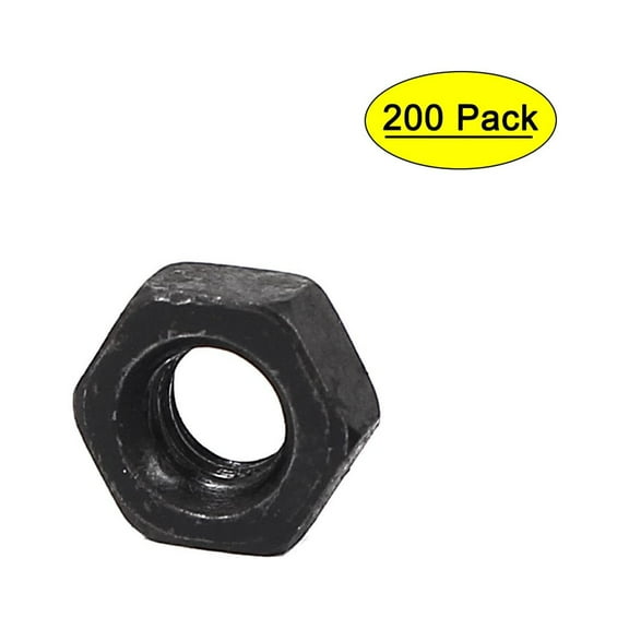 M4 Carbon Steel Grade 8 Hexagon Hex Nut Black 100Pcs