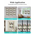 thumbnail image 7 of Beige Snowman Christmas Window Privacy Film Stained Glass Window Film Decorative Windows Cover Static Windows Cling for Glass Door Xmas Tree Snowflake Winter Birds Stickers for Bathroom 29.5"x78.7", 7 of 7