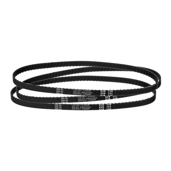 3 Packs 200XL Timing Belt 100 Teeth Black Cogged Rubber Geared Belt, 3D Printer Timing Belt
