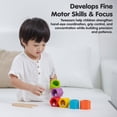 thumbnail image 6 of PlanToys® Wooden Beehive Color Sorting Toy for Toddlers | Montessori Fine Motor Skill Playset with Bees, Hives & Tweezers | STEM Learning Toy for Kids Ages 3+, 6 of 9