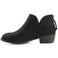 thumbnail image 3 of Journee Womens Livvy Back Heel Zip Stacked Heel Booties, Widths Available, 3 of 10