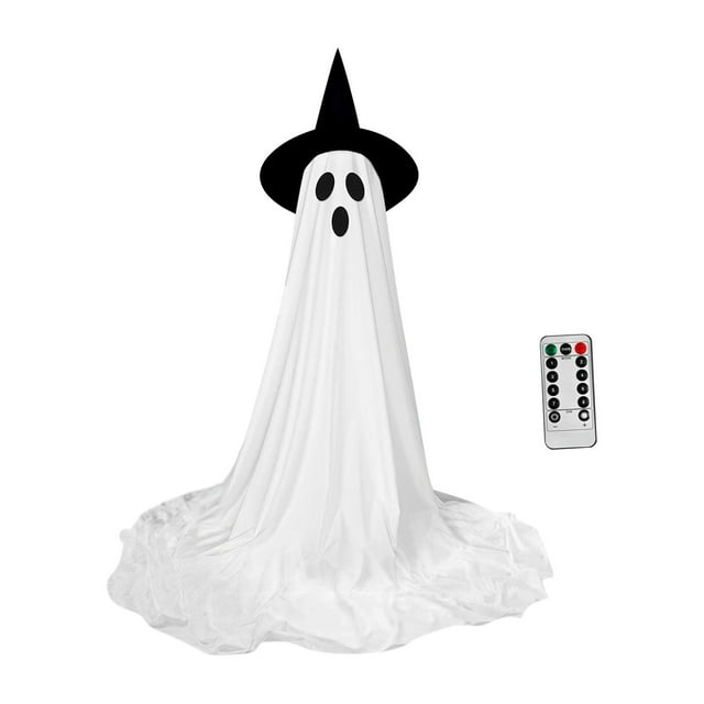 Fantasma de pie aterrador para decoración de Halloween al aire libre, fácil de montar, lindo y espeluznante. 85x30cm