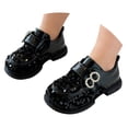 thumbnail image 2 of LYHao Girls Fashion Glitter Ballet Soft Sole Party Shoes For Toddler Kids Casual Performance ,Girls Boots Sizes 10 Black(3.5-4 Years), 2 of 6