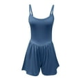 thumbnail image 4 of aidice Athletic Jumpsuits for Women Summer Low Neck Spaghetti Strap Solid Color Running Workout Rompers, 4 of 4