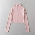 thumbnail image 2 of SELONE Long Sleeve Shirts for Women Thermal Dralon Pullover High Neck Tops Soild Tight Winter Underwear Clothes Pink, 2 of 6