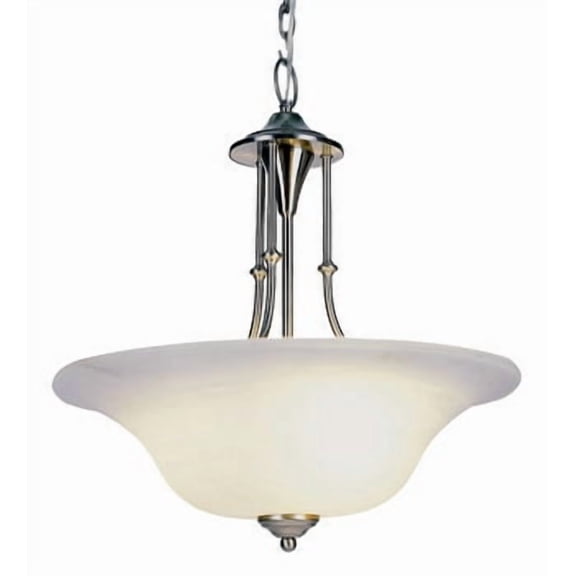 6543 BN Trans Globe Lighting Three Light Pendant-Brushed Nickel Finish